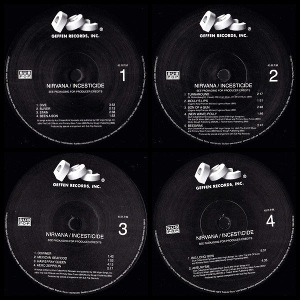 Nirvana : Incesticide (2xLP, Comp, M/Print, RE, RM, 25t)