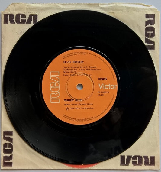 Elvis Presley : Moody Blue (7")