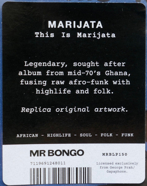 Marijata : This Is Marijata (LP, Album, Ltd, RE)