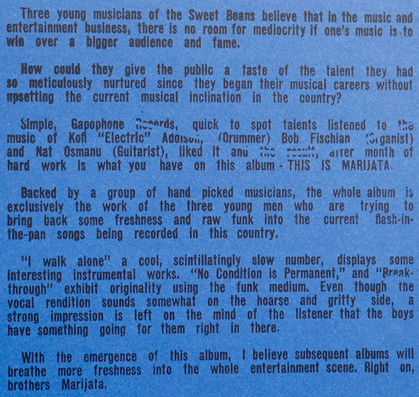 Marijata : This Is Marijata (LP, Album, Ltd, RE)