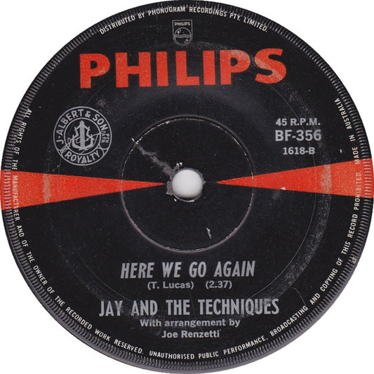 Jay And The Techniques* : Keep The Ball Rollin' (7", Single)