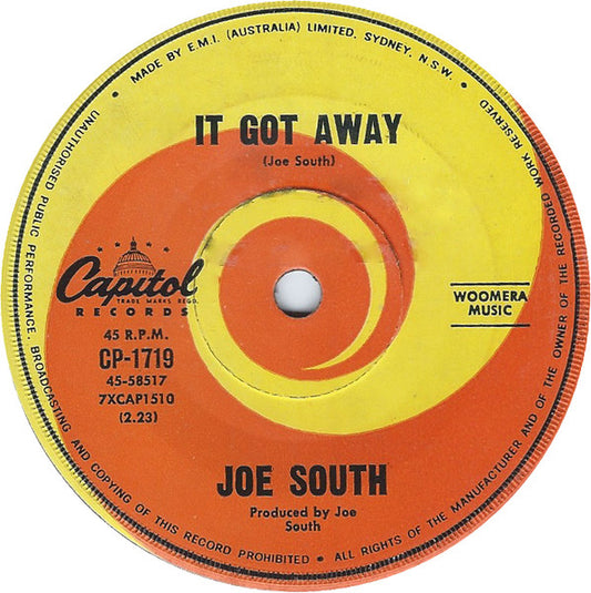 Joe South : Birds Of A Feather / It Got Away (7", Single)