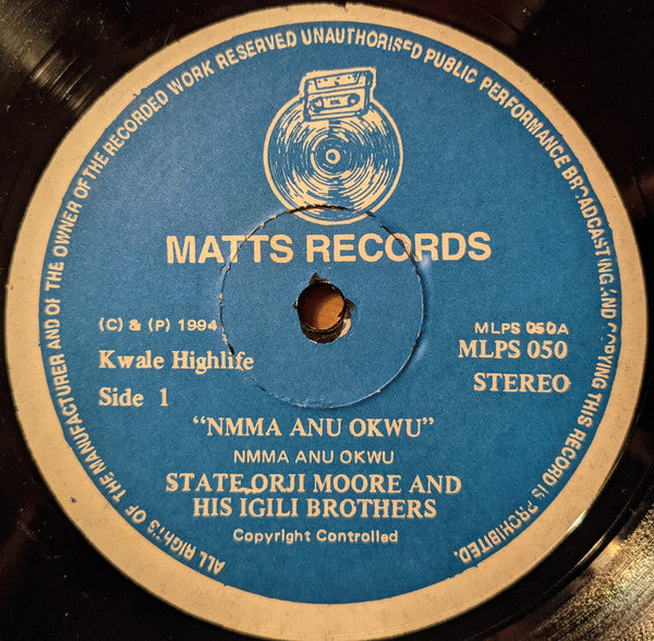 State Orji Moore And His Igili Brothers : Ayamaya Soni Chim (LP, Album)