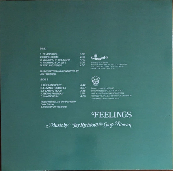 Jay Richford & Gary Stevan : Feelings (LP, Album, Ltd, RE, Yel)