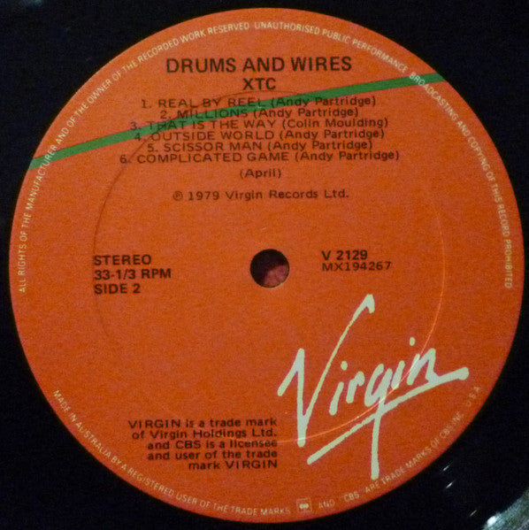 XTC : Drums And Wires (LP, Album, RE)