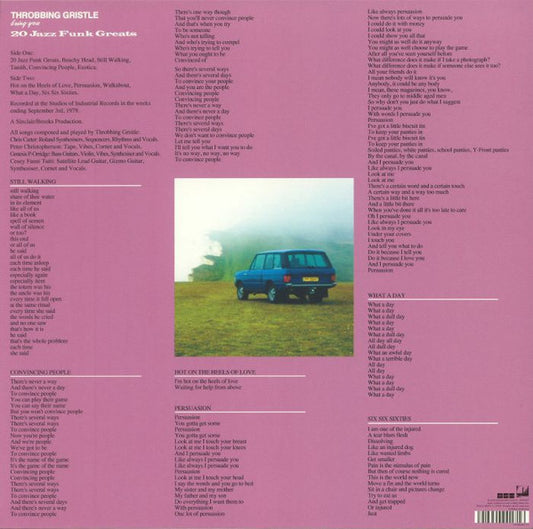 Throbbing Gristle : 20 Jazz Funk Greats (LP, Album, Ltd, RE, RM, Gre)