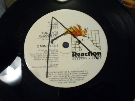 2 Minutes 2 : Too Late (Goodbye) (7", Single)