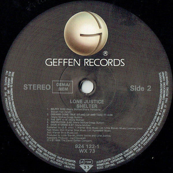 Lone Justice : Shelter (LP, Album)