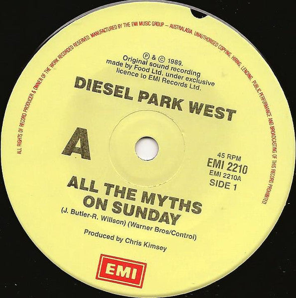 Diesel Park West : All The Myths On Sunday (7", Single)