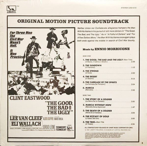 Ennio Morricone : The Good, The Bad And The Ugly - Original Motion Picture Soundtrack (LP, Album, RE)