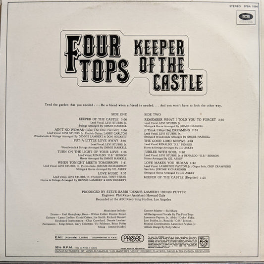 Four Tops : Keeper Of The Castle (LP, Album)