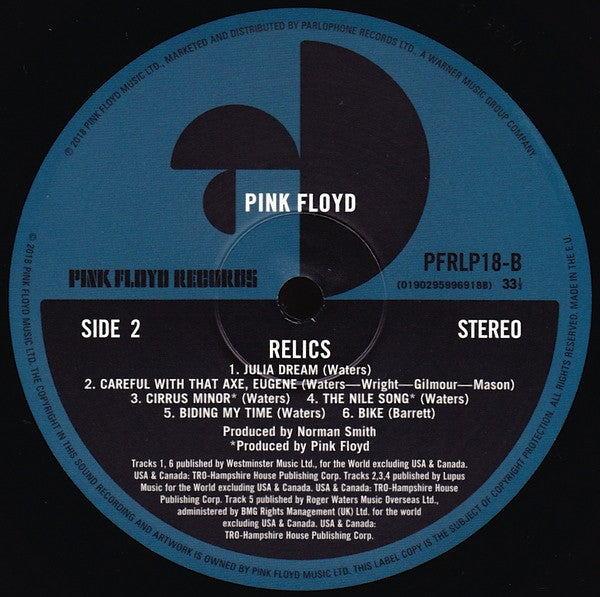Pink Floyd : Relics (LP, Comp, Mono, RE, RM, 180)