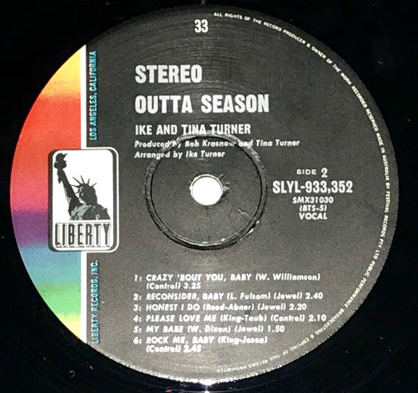 Ike & Tina Turner : Outta Season (LP, Album)