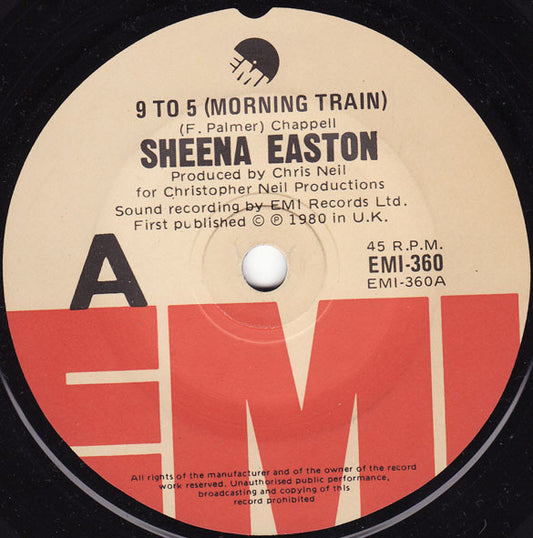 Sheena Easton : 9 To 5 (Morning Train) (7")
