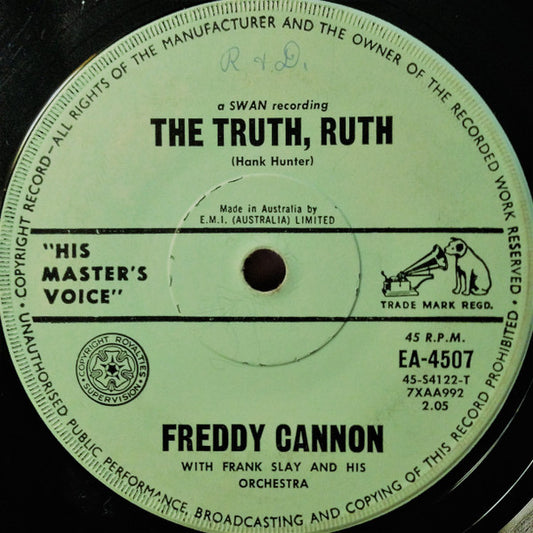 Freddy Cannon : If You Were A Rock And Roll Record / The Truth, Ruth (7", Single)