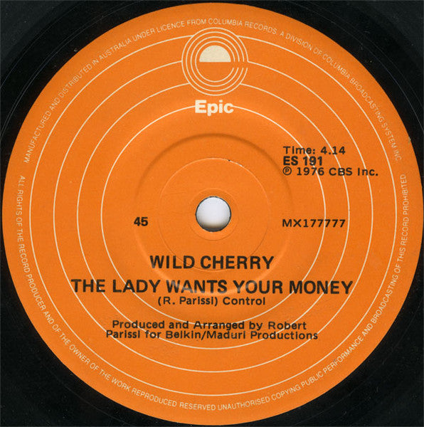 Wild Cherry : Play That Funky Music (7", Single)