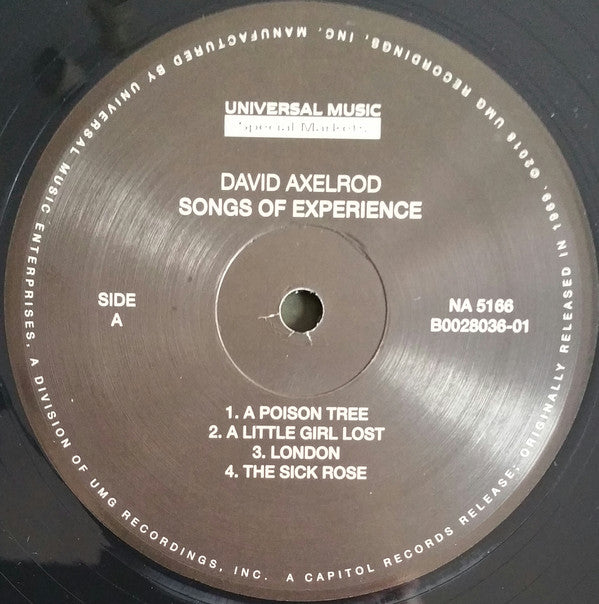 David Axelrod : Songs Of Experience (LP, Album, RE)