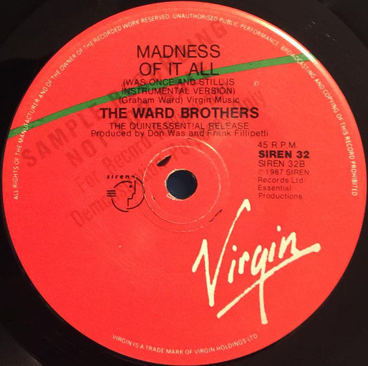 The Ward Brothers : Why Do You Run (7", Single, Promo)