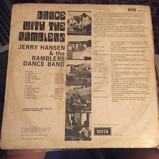 Jerry Hansen (2) & The Ramblers International : Dance With The Ramblers (LP, Comp)