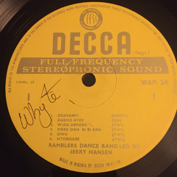 Jerry Hansen (2) & The Ramblers International : Dance With The Ramblers (LP, Comp)