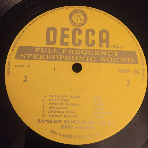 Jerry Hansen (2) & The Ramblers International : Dance With The Ramblers (LP, Comp)