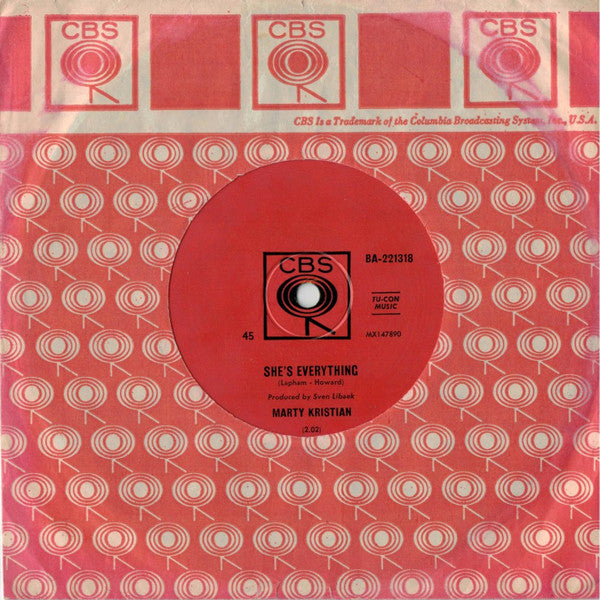 Marty Kristian : We Didn't Ask To Be Brought Here (7", Promo)