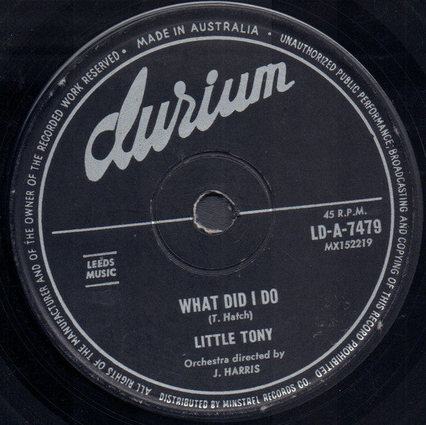 Little Tony : Let Her Go (7", Single)