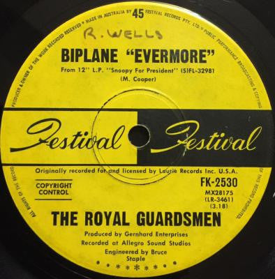 The Royal Guardsmen : Biplane "Evermore" (7", Single)