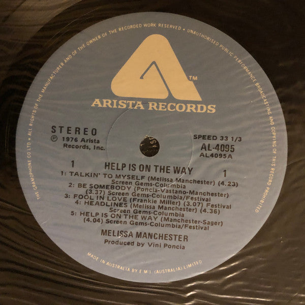 Melissa Manchester : Help Is On The Way (LP, Album)