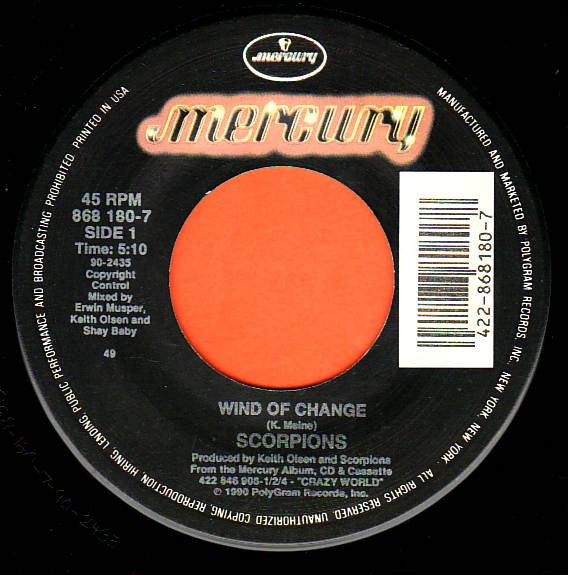 Scorpions : Wind Of Change / Money And Fame (7", Single, Spe)