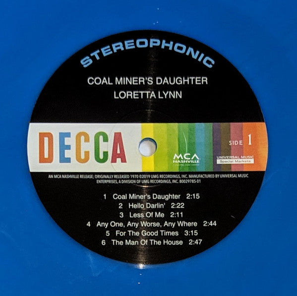 Loretta Lynn : Coal Miner’s Daughter (LP, Album, Club, RE, RM, Blu)