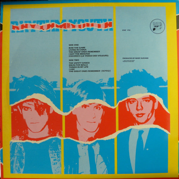Men Without Hats : Rhythm Of Youth (LP, Pic)