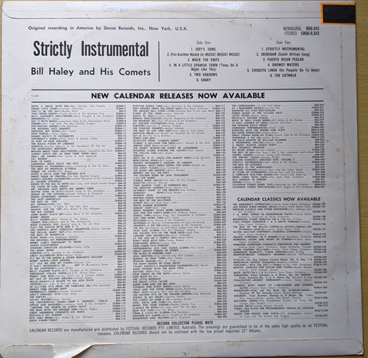 Bill Haley And His Comets : Strictly Instrumental (LP, Album, RE)