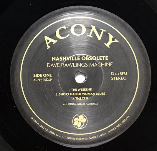 Dave Rawlings Machine : Nashville Obsolete (LP, Album, RE)