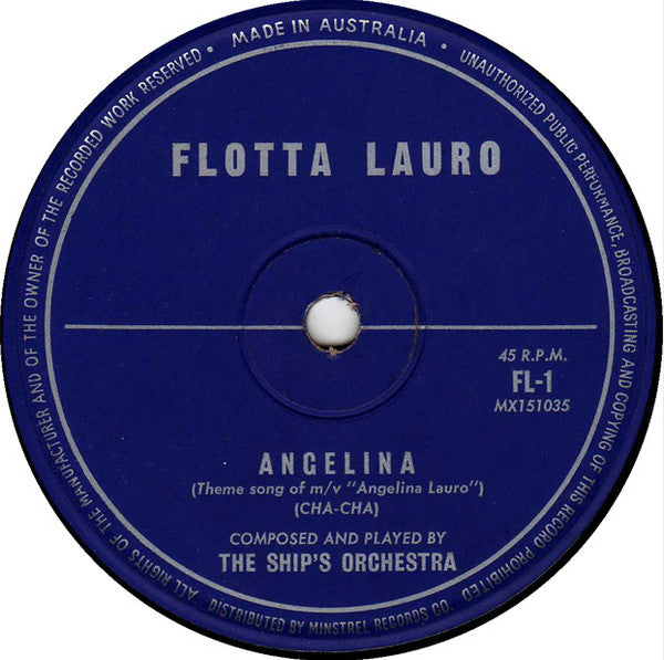 Frank Dany And His Accordion / The Ship's Orchestra : Angelina / Funiculi' Funicula' (7")
