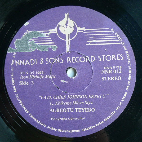 Agbeotu Teyebo : Late Chief Johnson Ekpetu (LP)