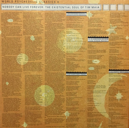 Tim Maia : Nobody Can Live Forever (The Existential Soul Of Tim Maia) (2xLP, Comp, RM)