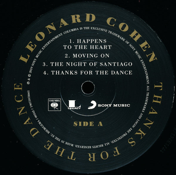 Leonard Cohen : Thanks For The Dance (LP, Album, 180)