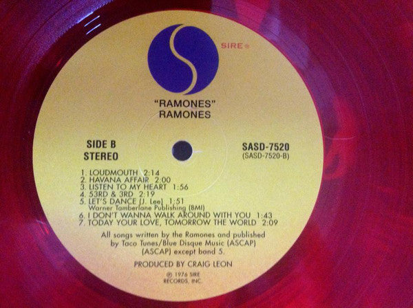 Ramones : Ramones (LP, Album, Ltd, RE, Red)