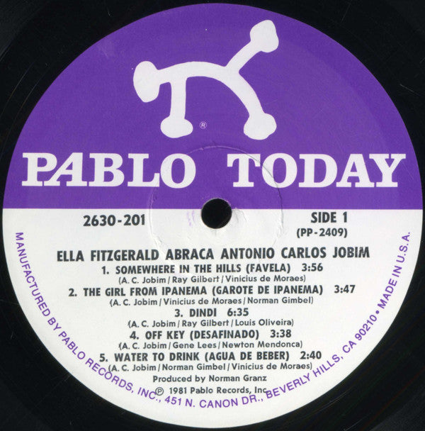 Ella Fitzgerald : Ella Abraça Jobim - Ella Fitzgerald Sings The Antonio Carlos Jobim Song Book (2xLP, Album, Gat)