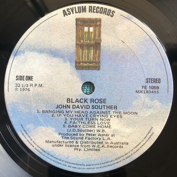 John David Souther : Black Rose (LP, Album)