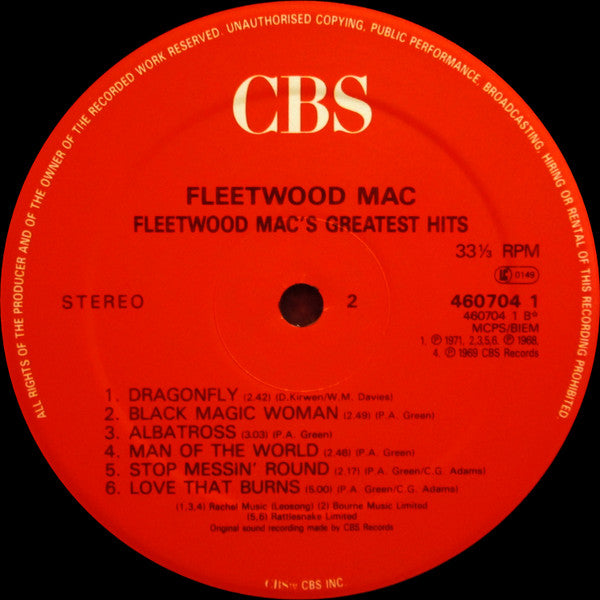 Fleetwood Mac : Fleetwood Mac's Greatest Hits (LP, Comp, RE, Red)