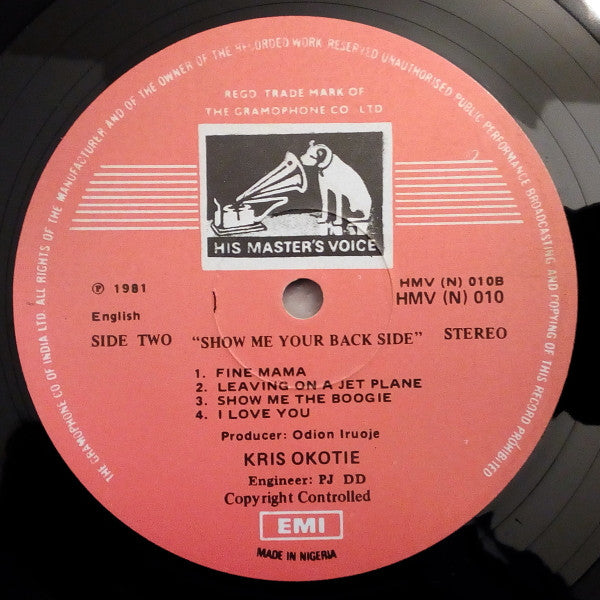 Kris Okotie : Show Me Your Backside (LP, Album)