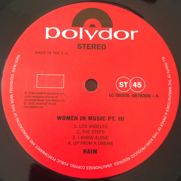Haim (2) : Women In Music Pt. III (2x12", Album)