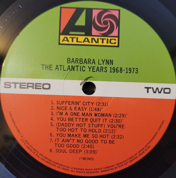 Barbara Lynn : The Atlantic Years 1968-1973 (LP, Comp, Mono, Num)