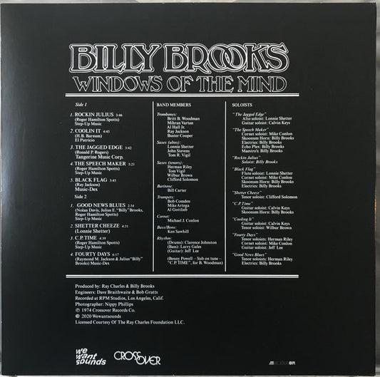 Billy Brooks : Windows Of The Mind (LP, Album, RE)