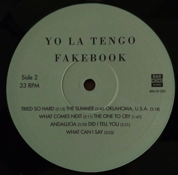 Yo La Tengo : Fakebook (LP, Album, RE)