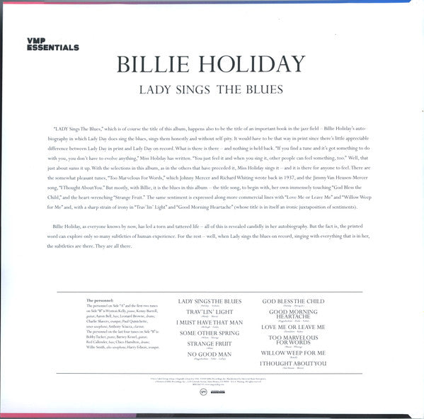 Billie Holiday : Lady Sings The Blues (LP, Album, Club, RE, RM, Blu)