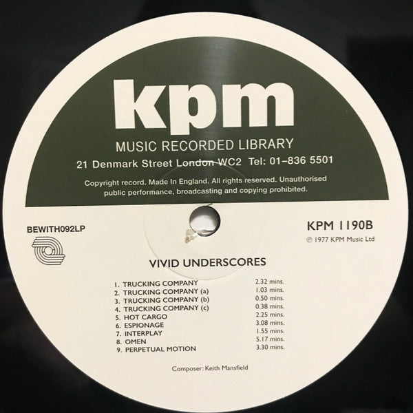 Keith Mansfield : Vivid Underscores (LP, RE, RM)