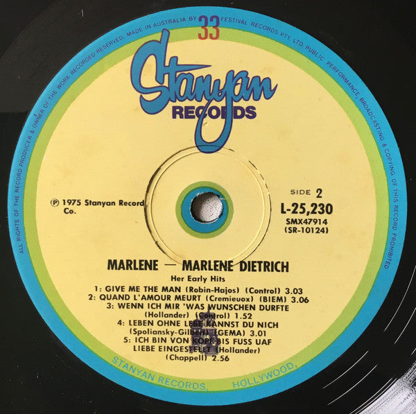 Marlene Dietrich : Marlene (LP, Comp)
